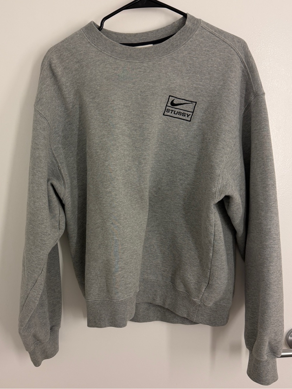 Stussy x Nike Gray Crewneck Sweatshirt